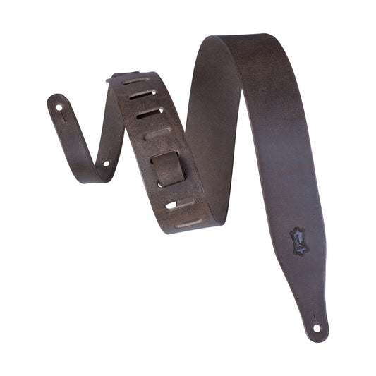 Levy's Strap - 2.5" Distressed Leather Dark Brown