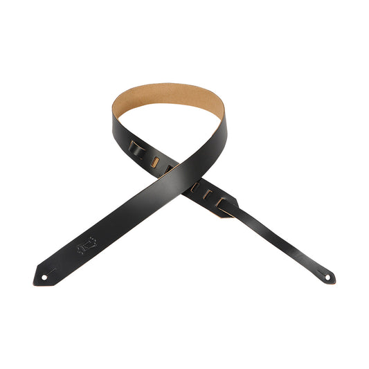Levy's M70 1.5-inch Leather Guitar Strap Black