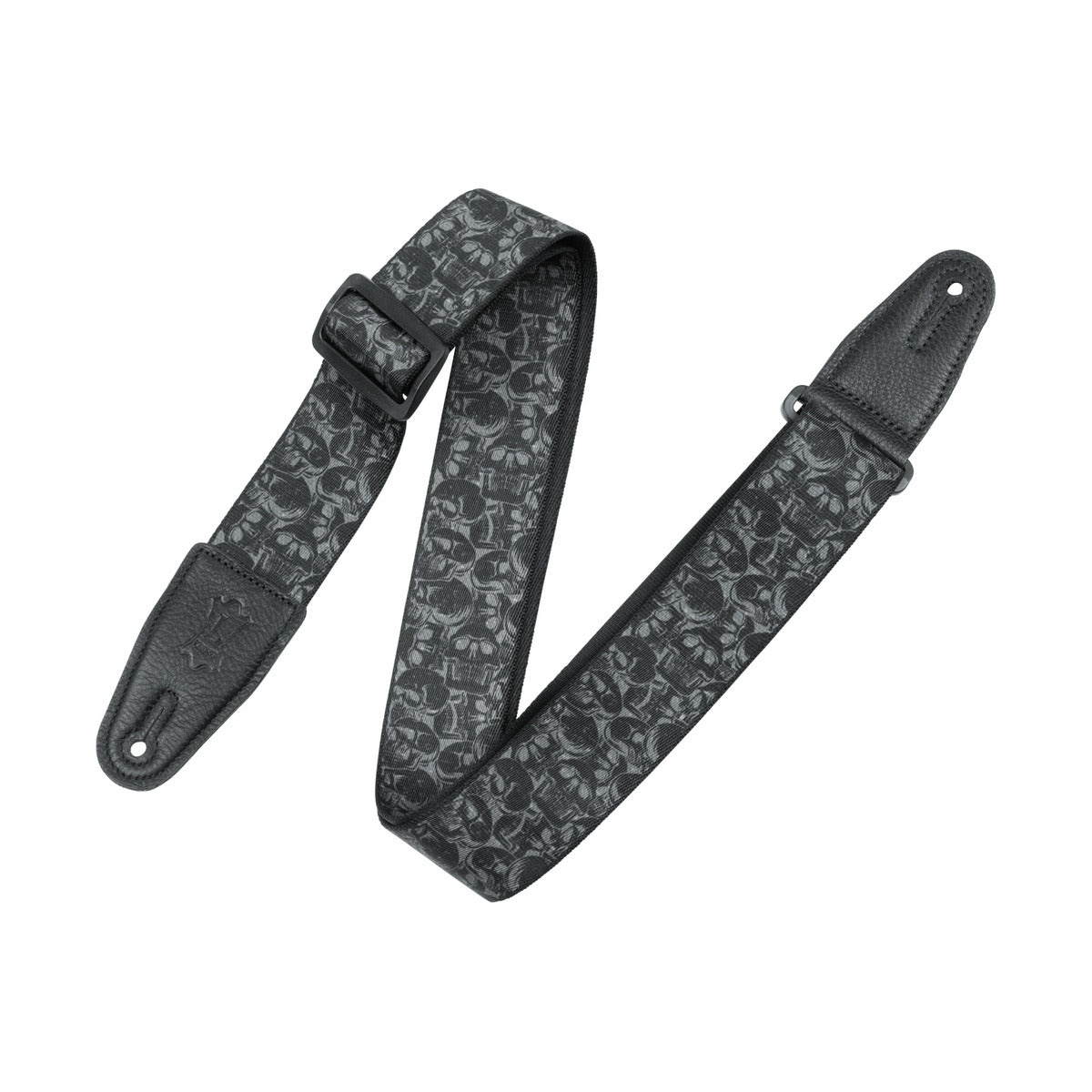 Levy's 2" Poly Guitar Strap Grey Skull