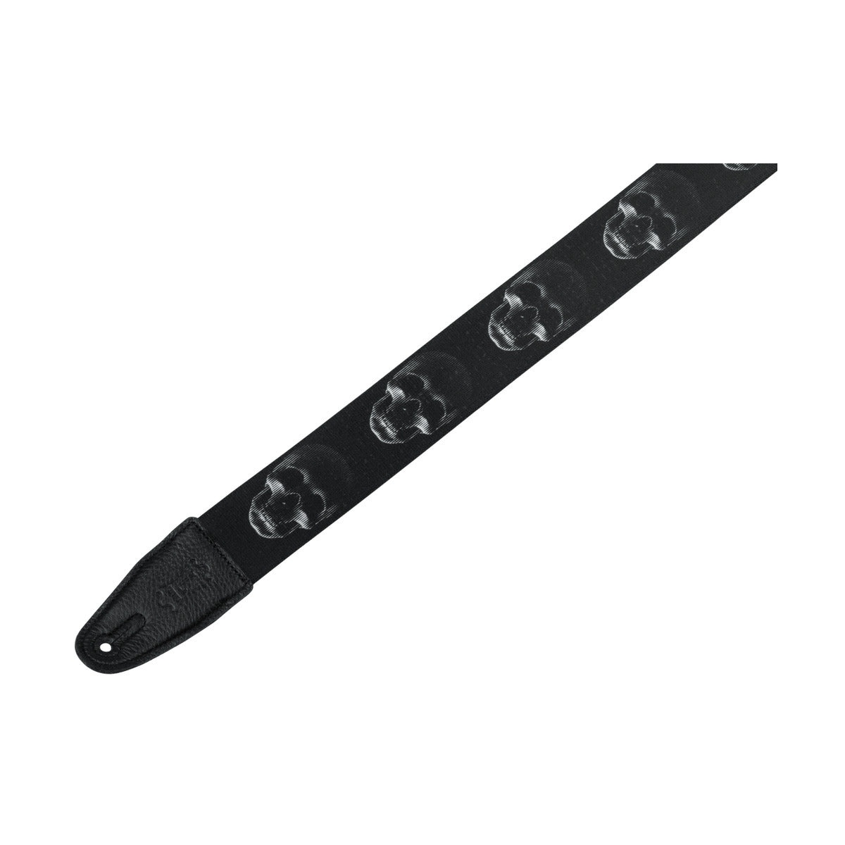 Levy's 2" Poly Guitar Strap Black Skull
