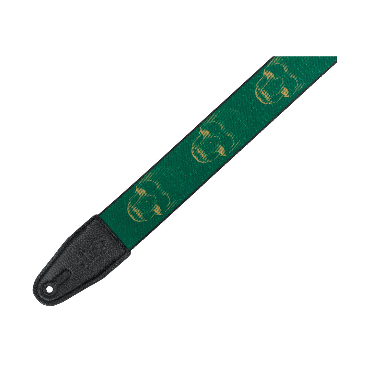 Levy's 2" Poly Guitar Strap Green Skull