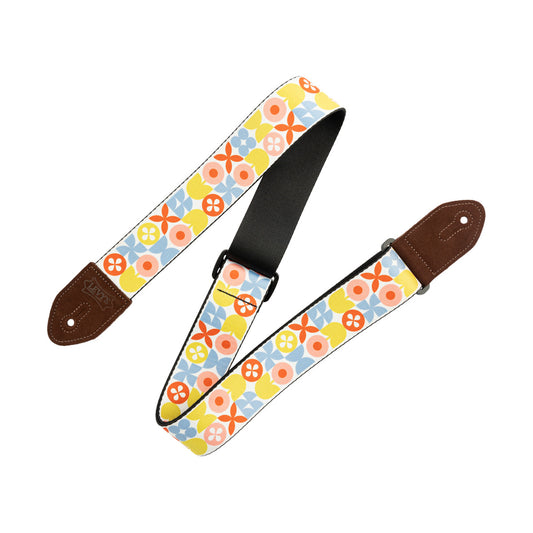 Levy's Mid Century Modern Guitar Strap Pink Green Red