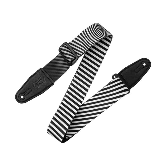 Levy's Optical Illusion Guitar Strap Black White