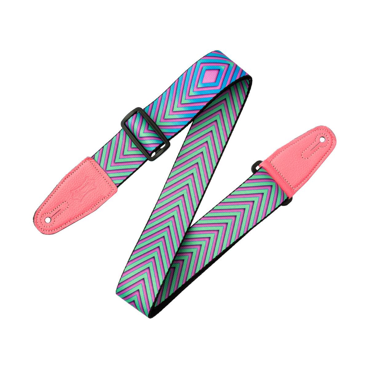 Levy's Optical Illusion Guitar Strap Neon Green