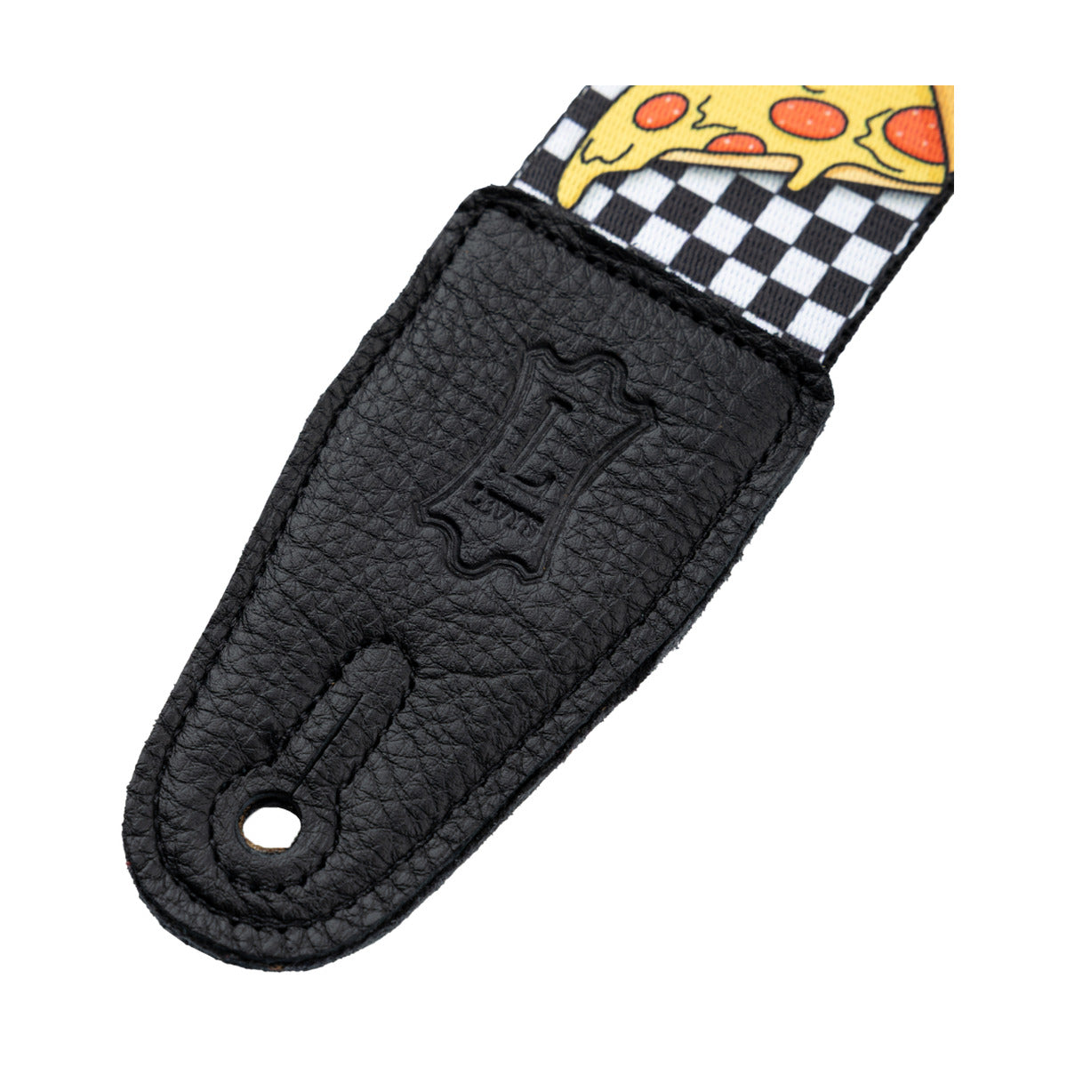 Levy's Tasty Grooves Guitar Strap Checkered Pizza