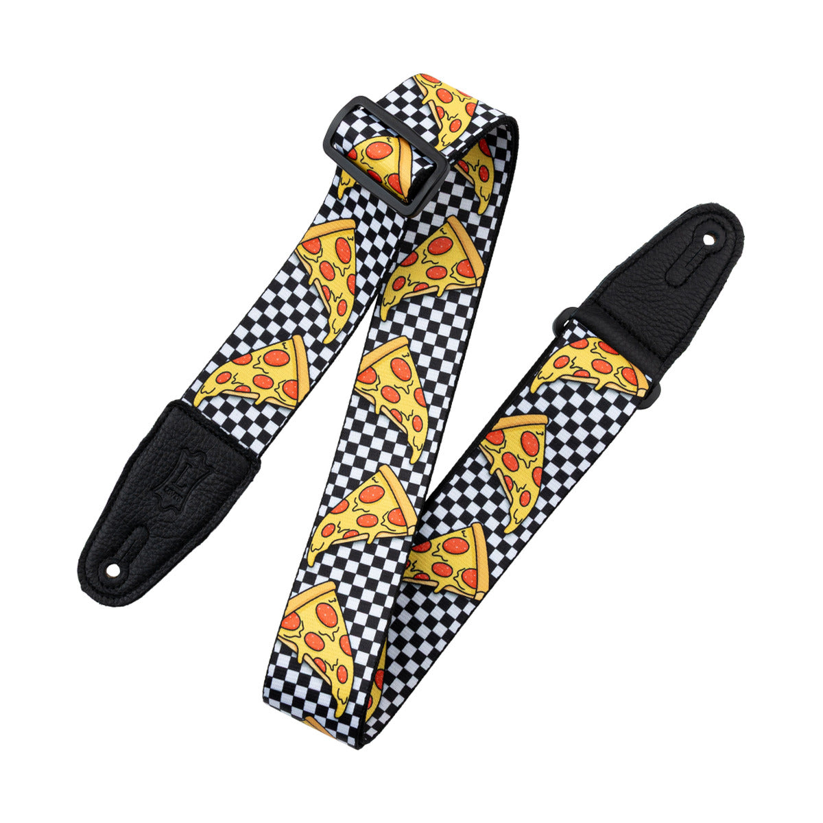 Levy's Tasty Grooves Guitar Strap Checkered Pizza