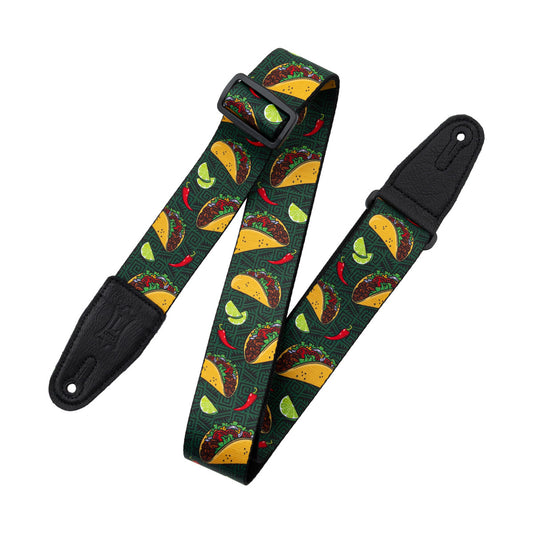 Levy's Tasty Grooves Guitar Strap Green Taco