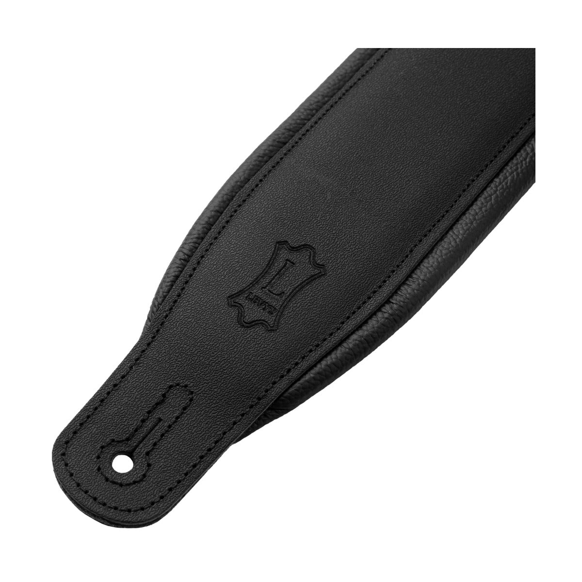 Levy's Matt Black Leather Guitar Strap