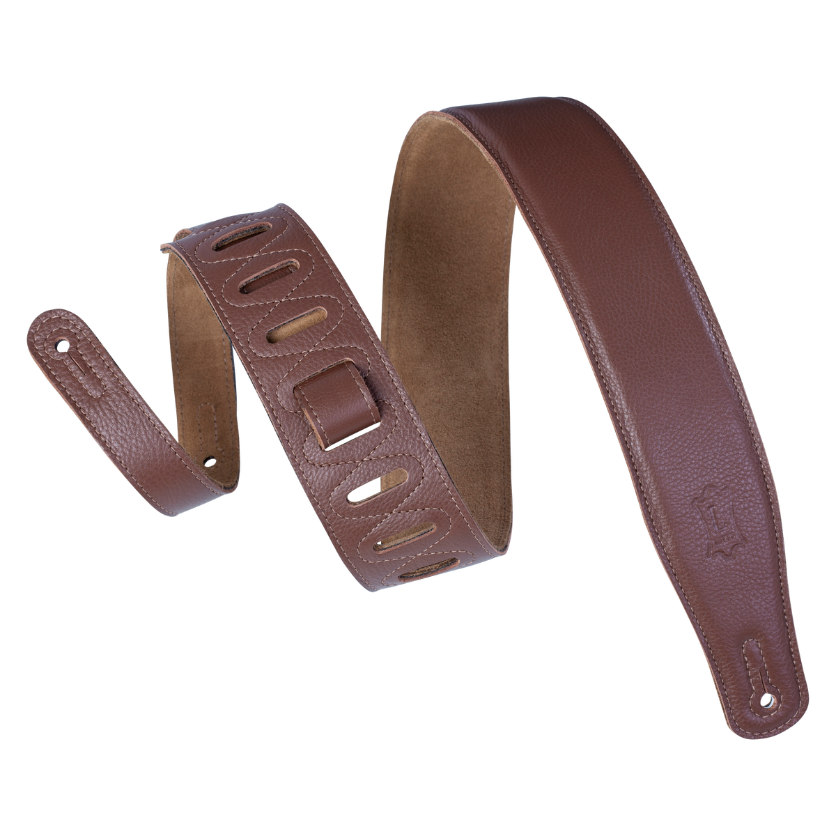 Levy's 2.5" Garment Leather Foam Strap Brown