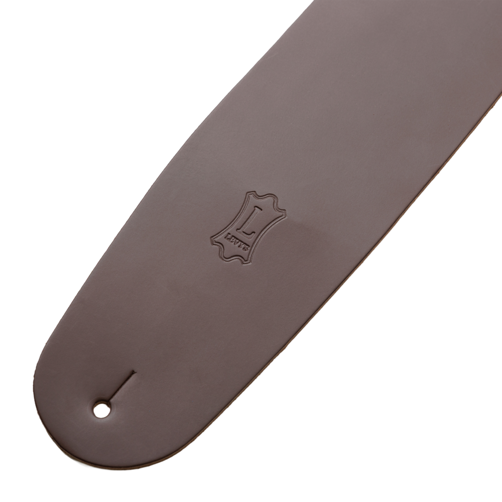 Levy's 3.5" M4 Leather Guitar Strap in Brown