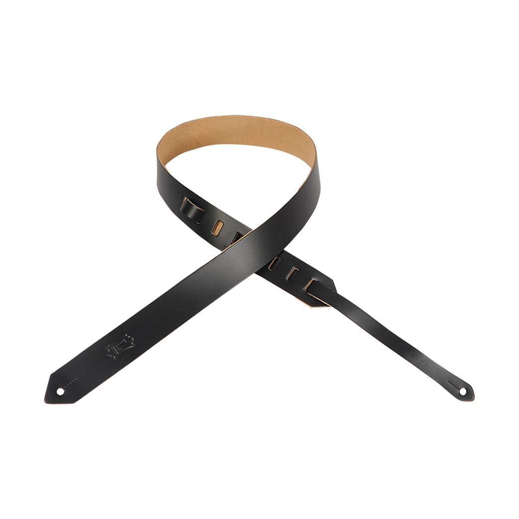Levy's M70 1.5-inch Leather Guitar Strap Black