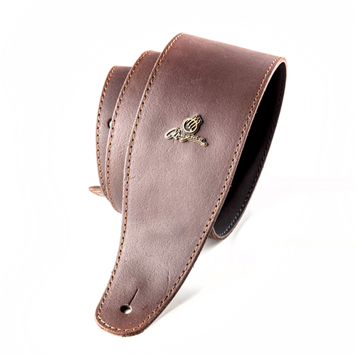 Magma Brown covered leather strap for bass (MC02B)