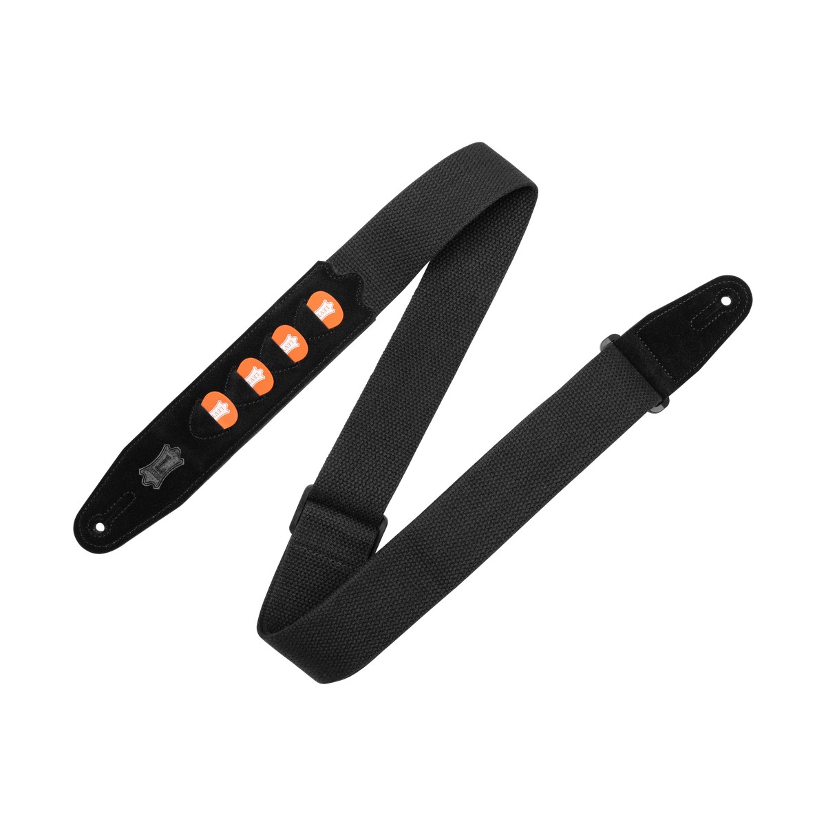 Levy's 2" Mc2ph Pick Pocket Cotton Series Guitar Strap in Black