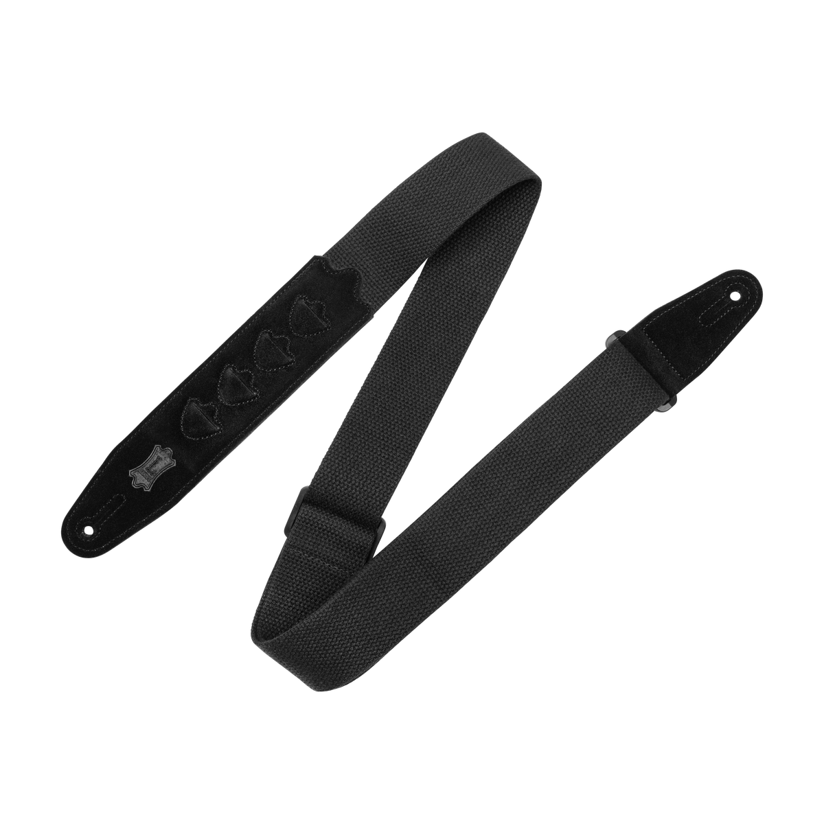 Levy's 2" Mc2ph Pick Pocket Cotton Series Guitar Strap in Black