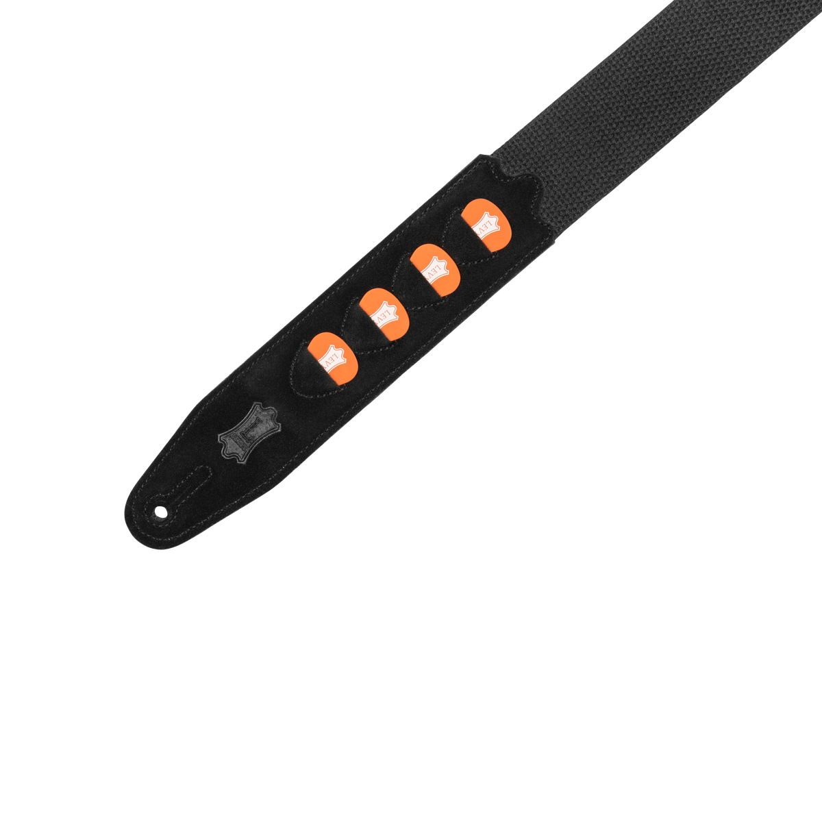 Levy's 2" Mc2ph Pick Pocket Cotton Series Guitar Strap in Black