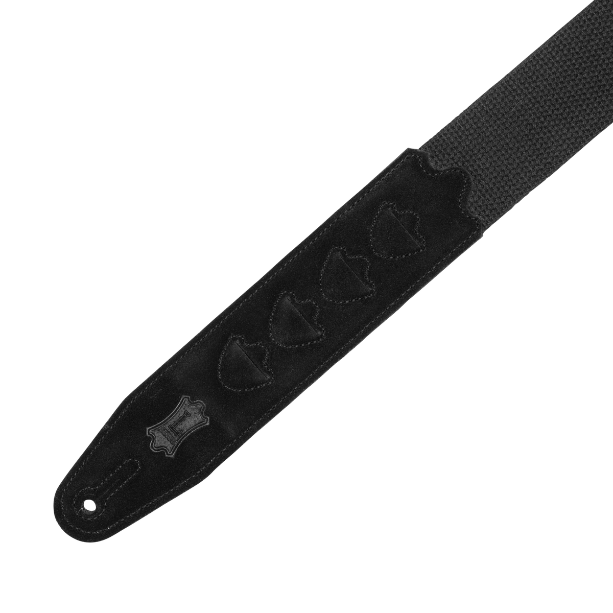 Levy's 2" Mc2ph Pick Pocket Cotton Series Guitar Strap in Black