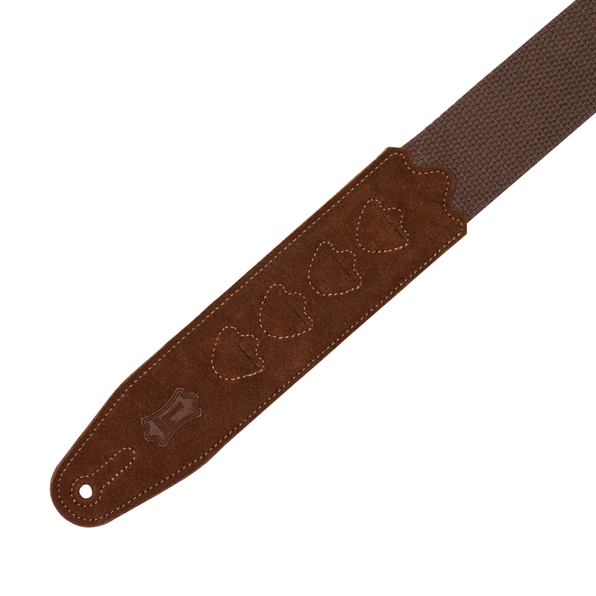 Levy's 2" Mc2ph Pick Pocket Cotton Series Guitar Strap in Brown