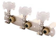 Holmer Classic Gtr Machine Heads-Chrome & White Knobs (MHG 318)
