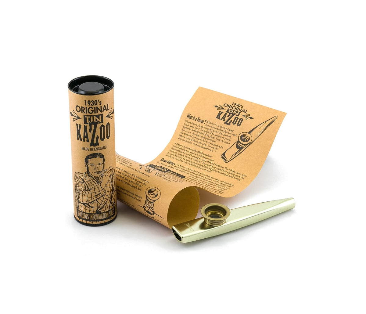 Clarke Metal Kazoo Gold – Box of 20 (Tubed)