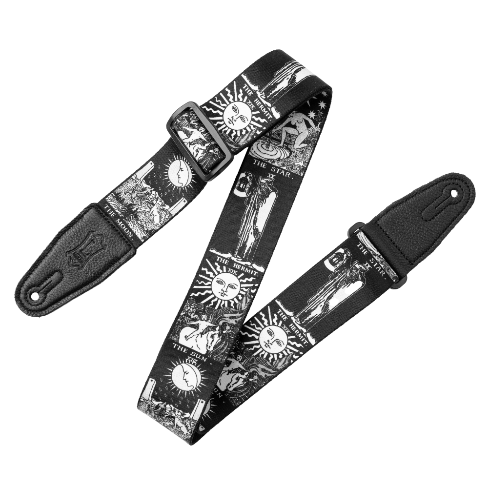 Levy's 2" Tarot Black & White Guitar Strap