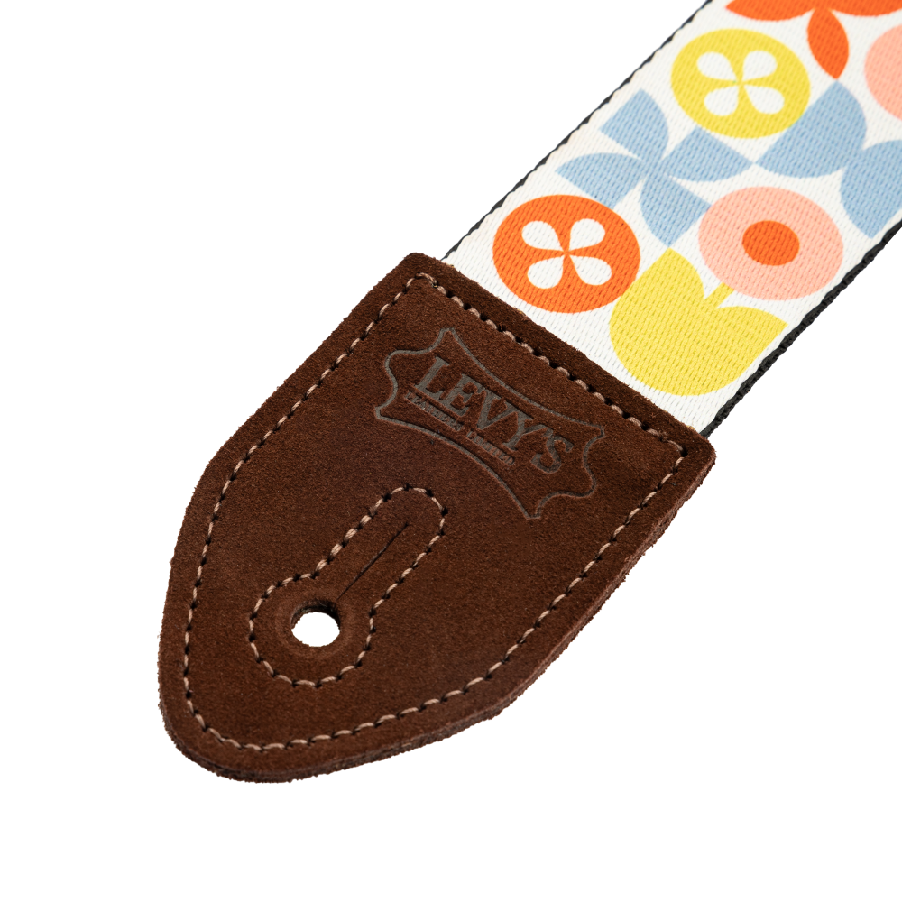 Levy's Mid Century Modern Guitar Strap Pink Green Red
