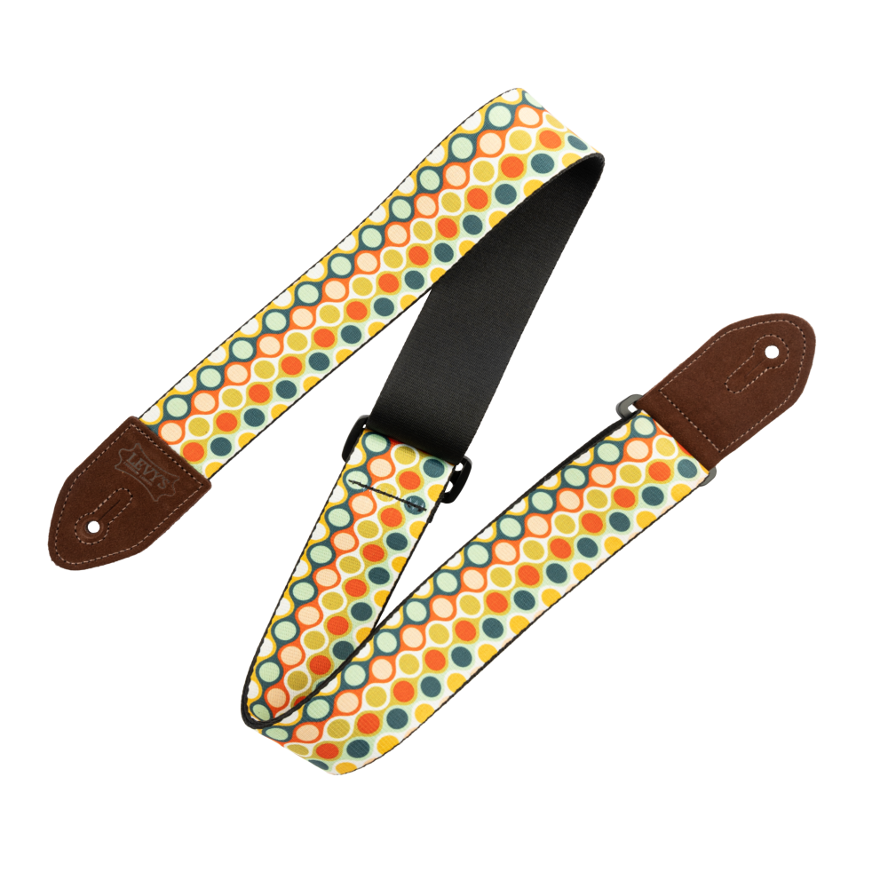 Levy's Mid Century Modern Guitar Strap Red Blue Green