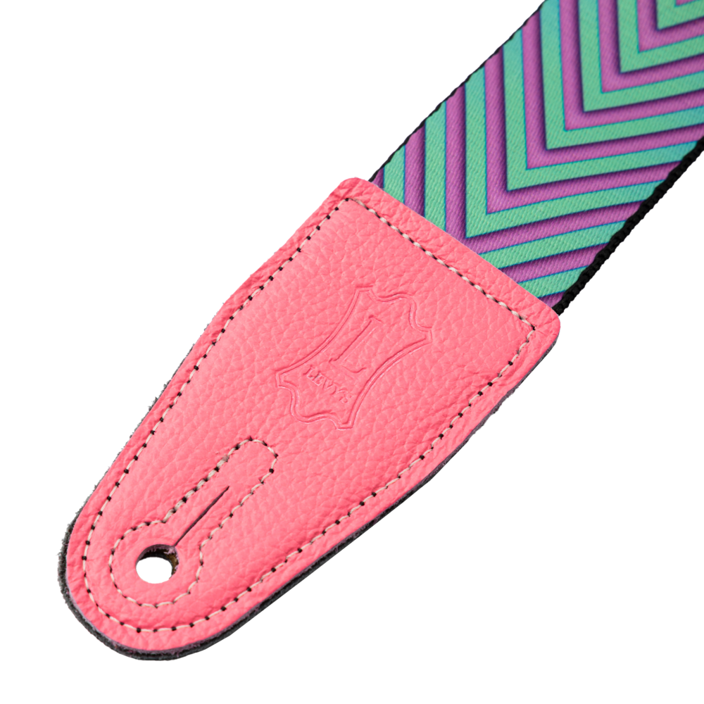 Levy's Optical Illusion Guitar Strap Neon Green