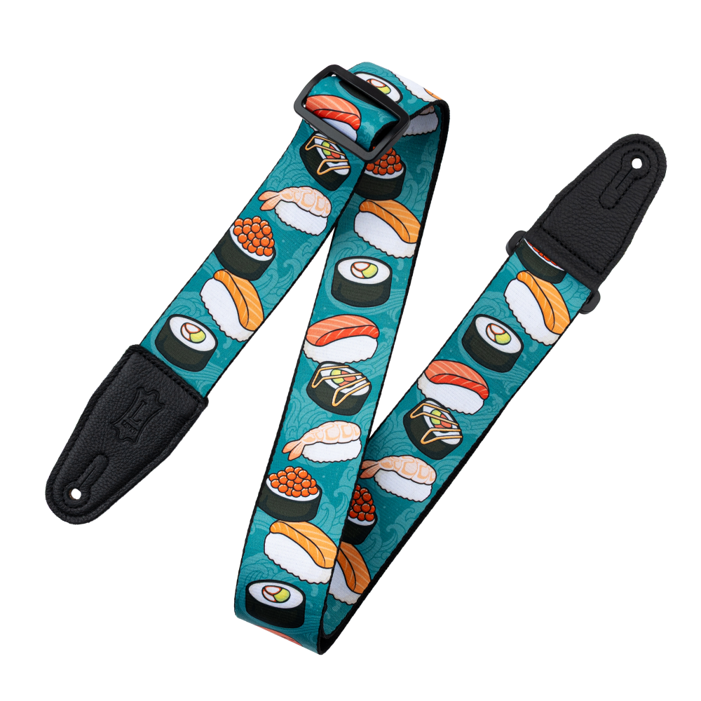 Levy's Tasty Grooves Poly Guitar Strap Sushi Roll