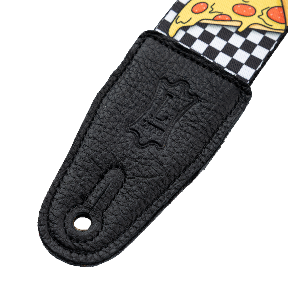 Levy's Tasty Grooves Guitar Strap Checkered Pizza