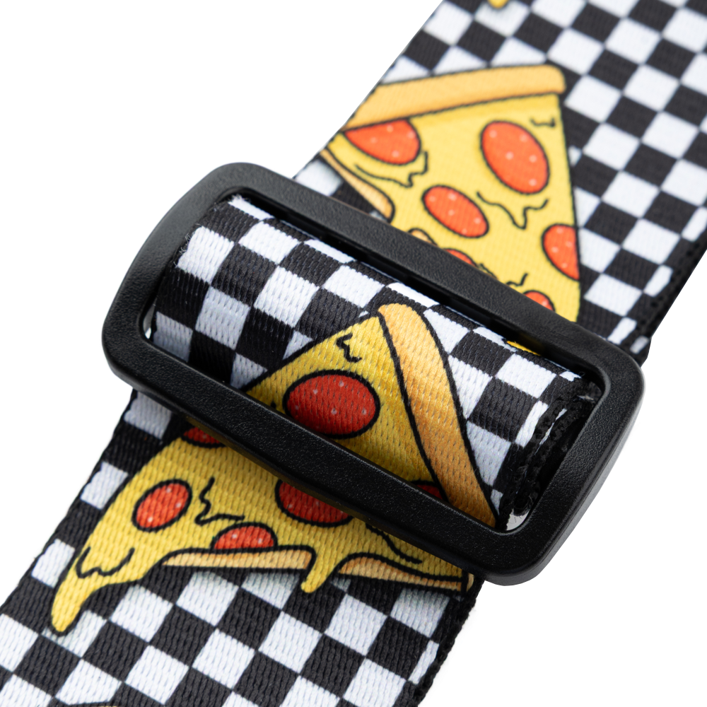 Levy's Tasty Grooves Guitar Strap Checkered Pizza