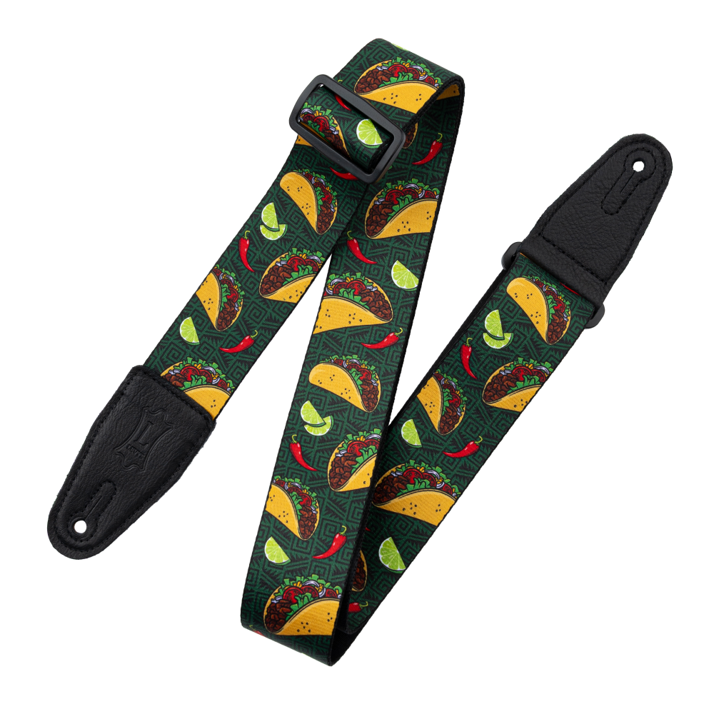 Levy's Tasty Grooves Guitar Strap Green Taco