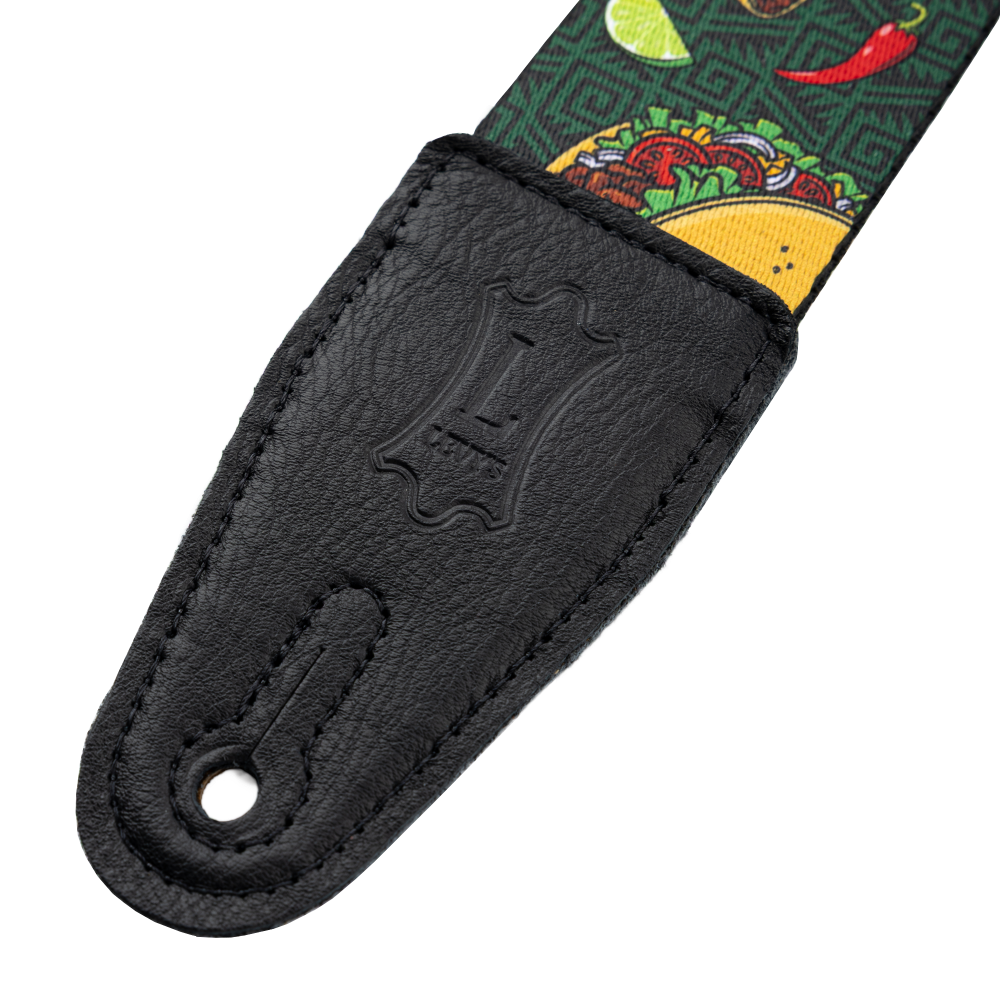 Levy's Tasty Grooves Guitar Strap Green Taco