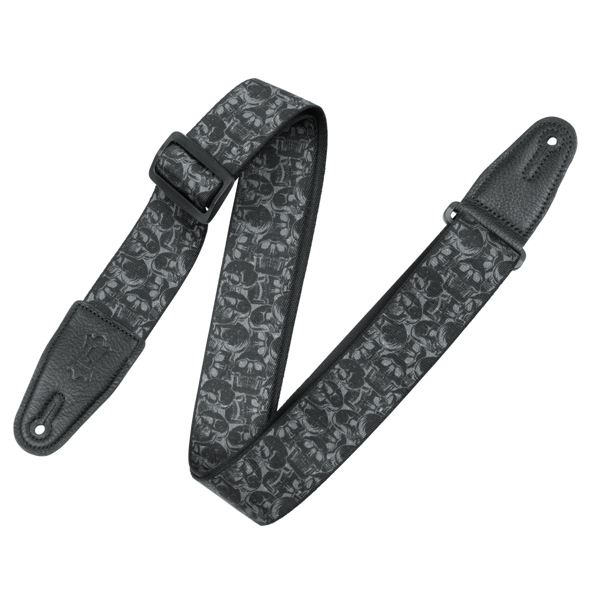 Levy's 2" Poly Guitar Strap Grey Skull