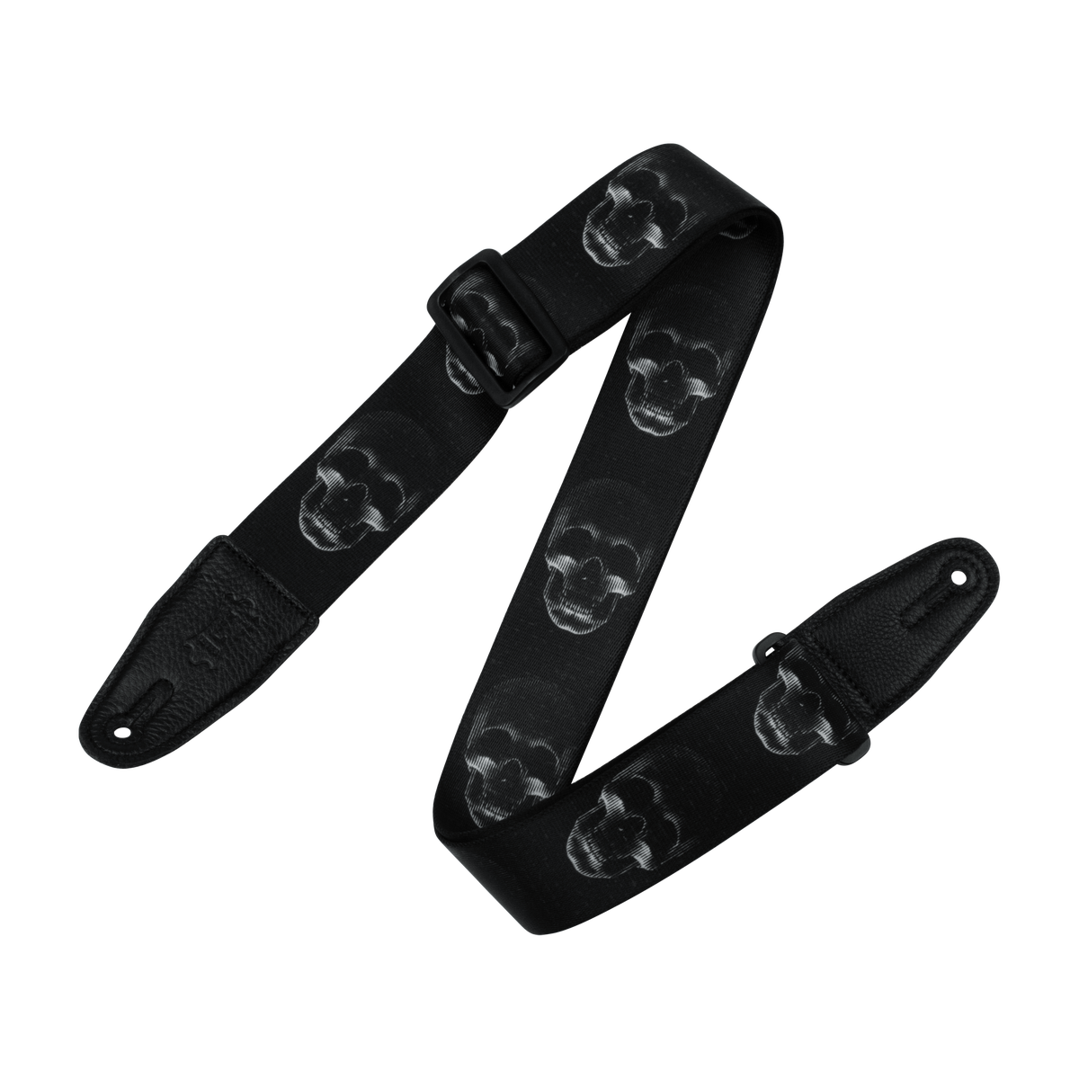 Levy's 2" Poly Guitar Strap Black Skull