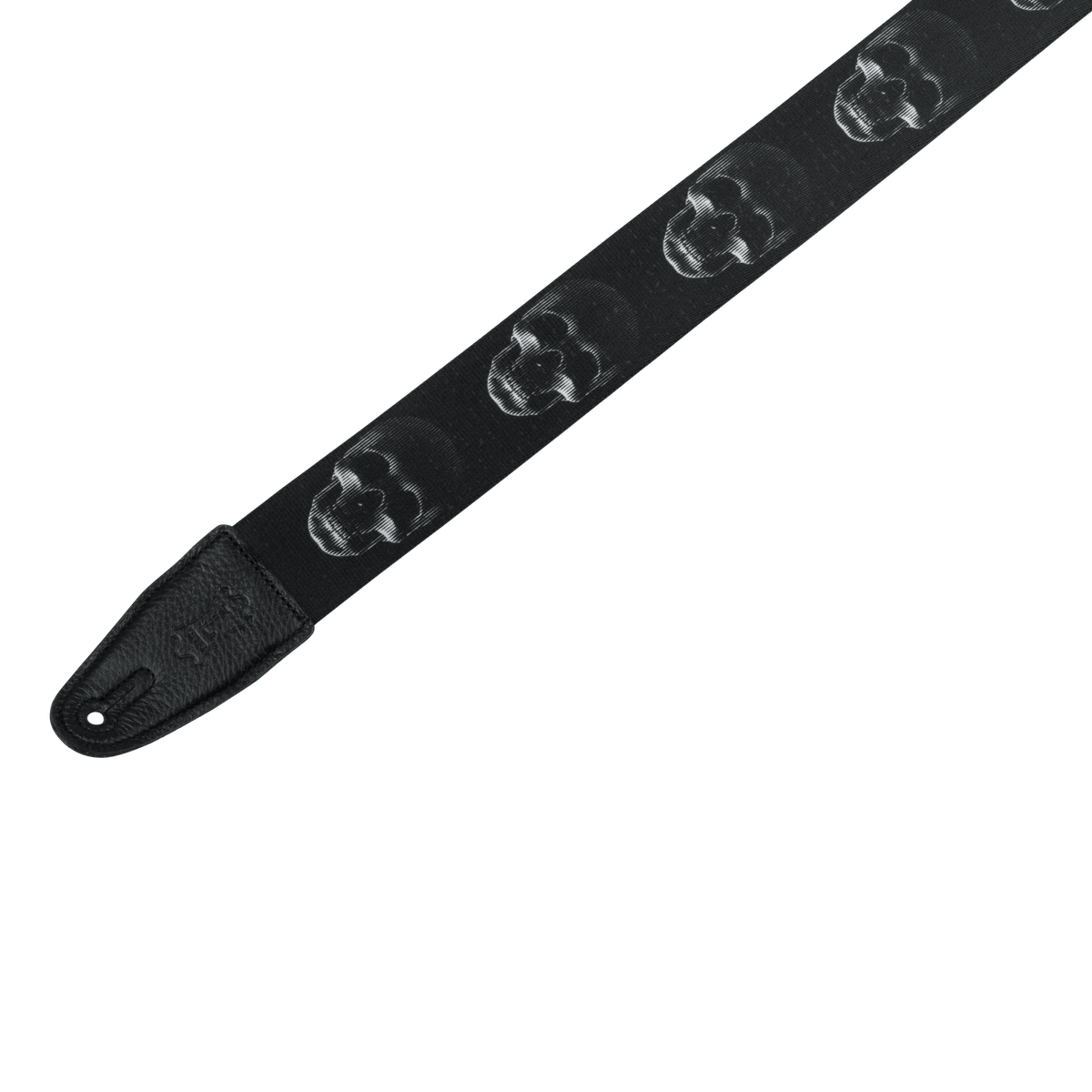 Levy's 2" Poly Guitar Strap Black Skull