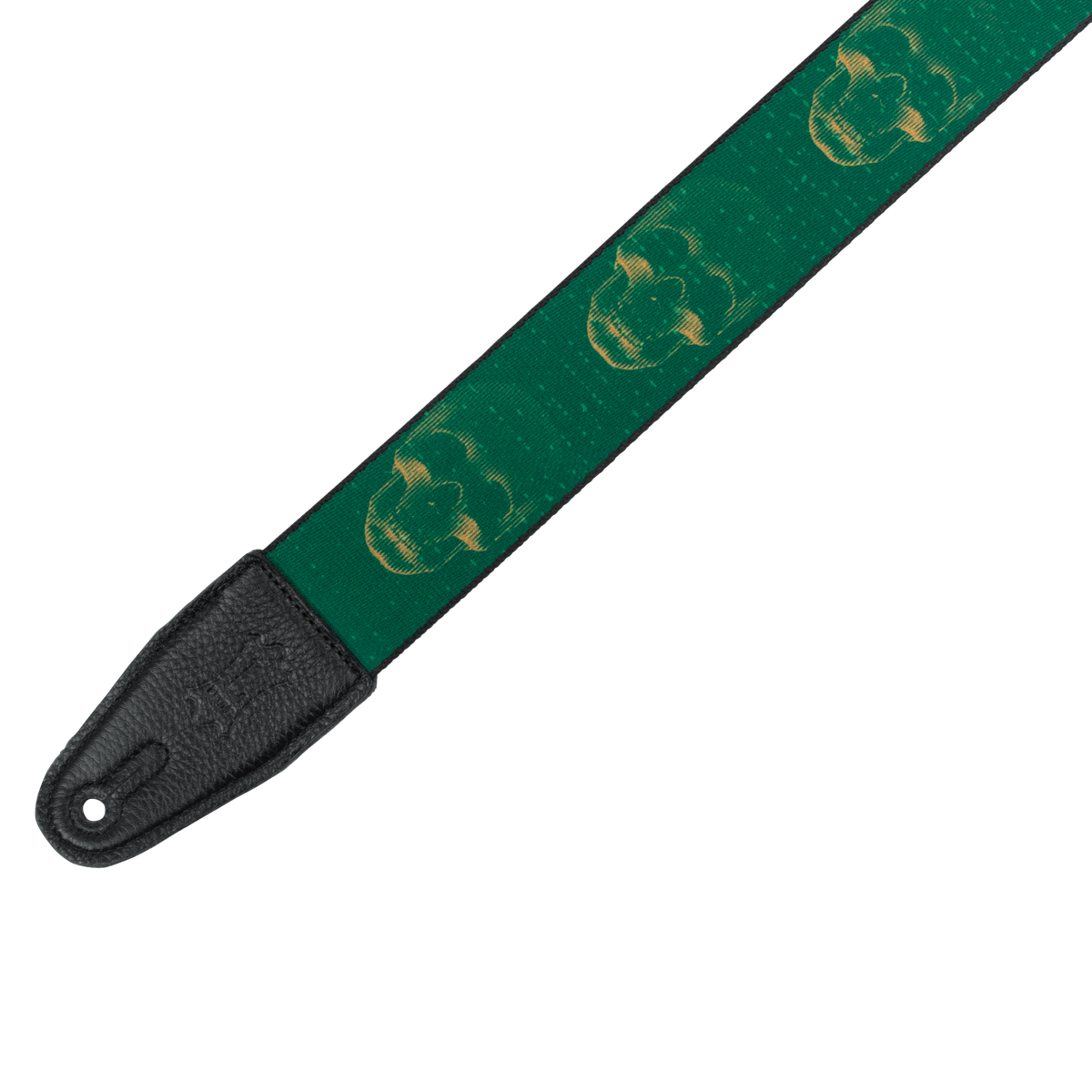 Levy's 2" Poly Guitar Strap Green Skull