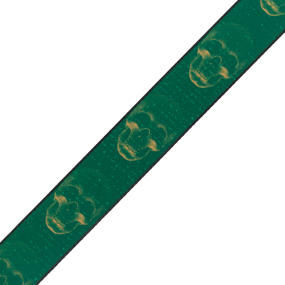 Levy's 2" Poly Guitar Strap Green Skull