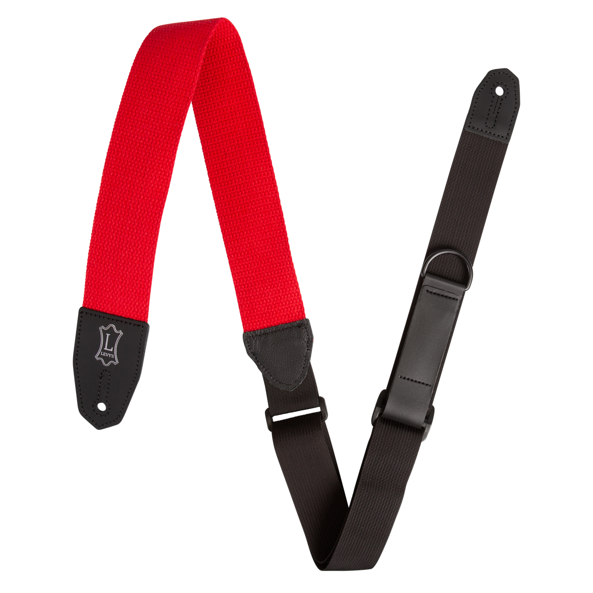 Levy's 2" Mrhc Cotton Right Height Series Guitar Strap in Red
