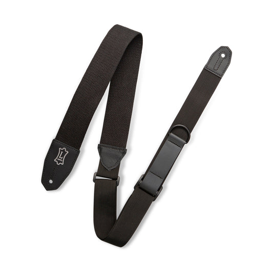 Levy's 2" Right Height Cotton Guitar Strap – Black
