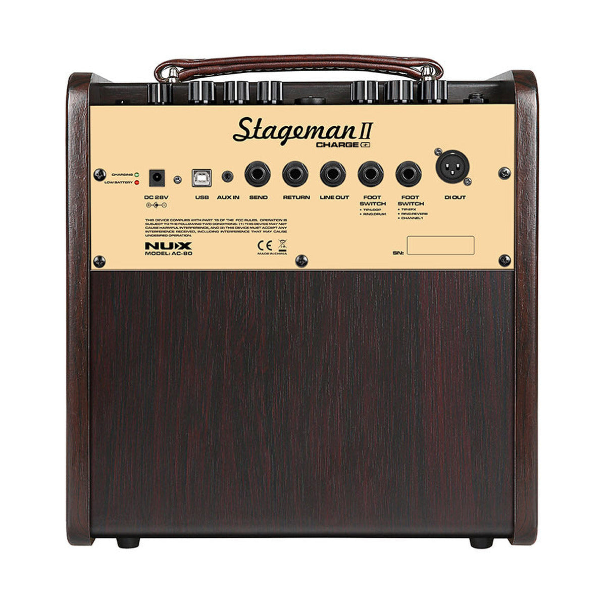 NUX AC-80 Stageman II 80W Acoustic Guitar Amplifier – Portable Acoustic Amp with Effects — official NUX photo 4