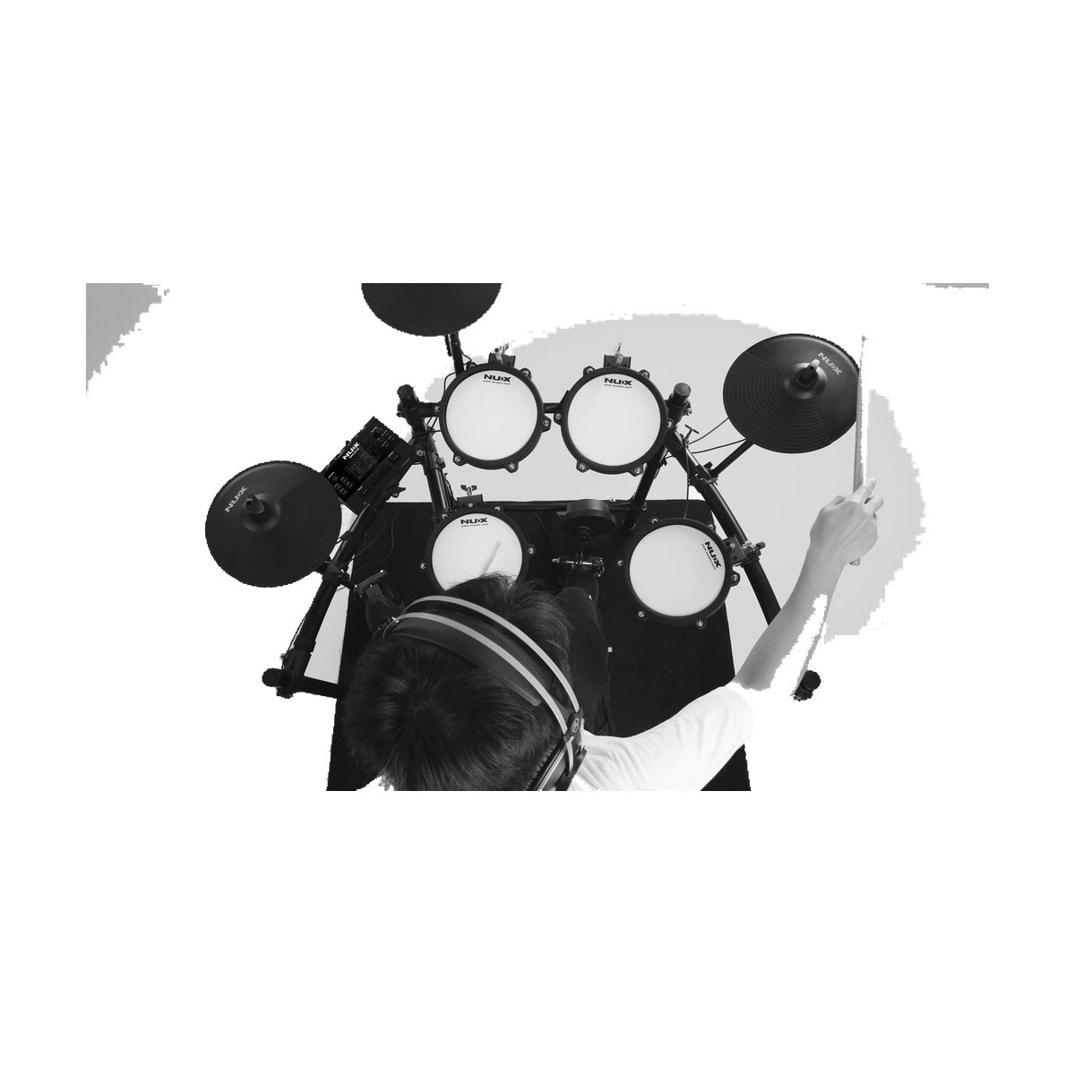 NUX DM-210 Electronic Drum Kit – All Mesh Head Digital Drum Set — official NUX photo 7