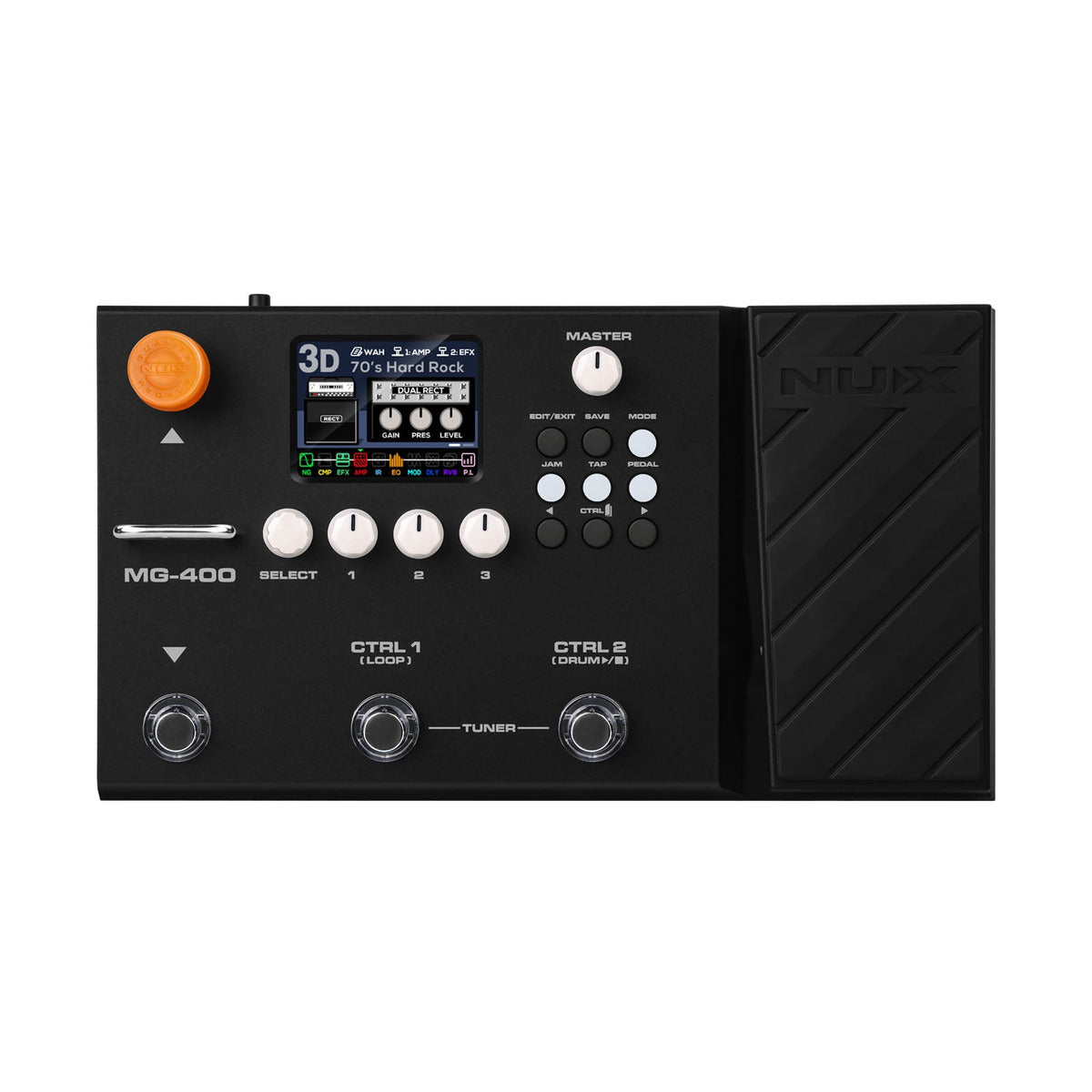NUX MG-400 Multi FX Guitar Effects Processor – Amp Modelling & Multi Effects Pedal — official NUX photo 1