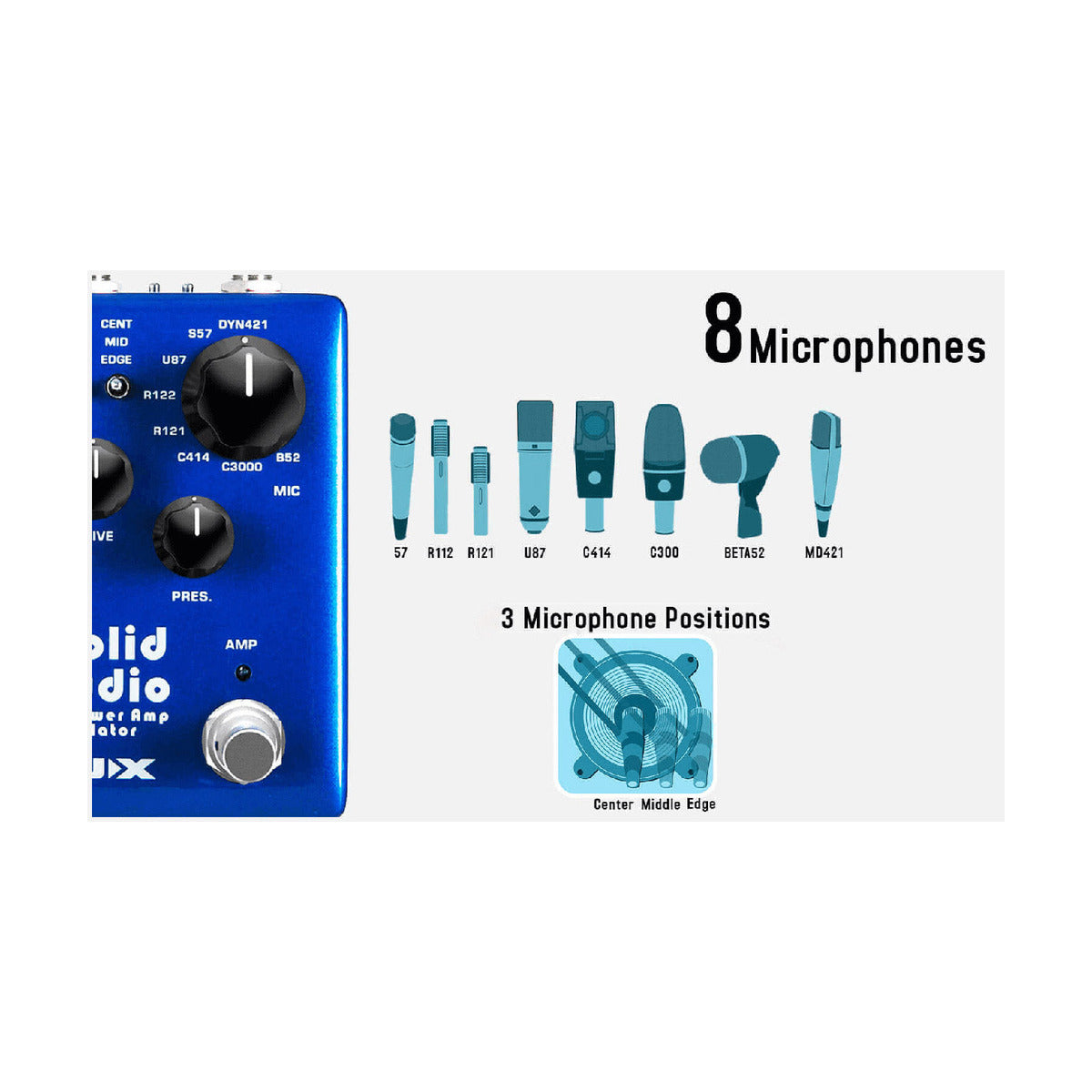 NUX NSS-5 Solid Studio IR & Amp Simulator Effects Pedal — official NUX photo 6