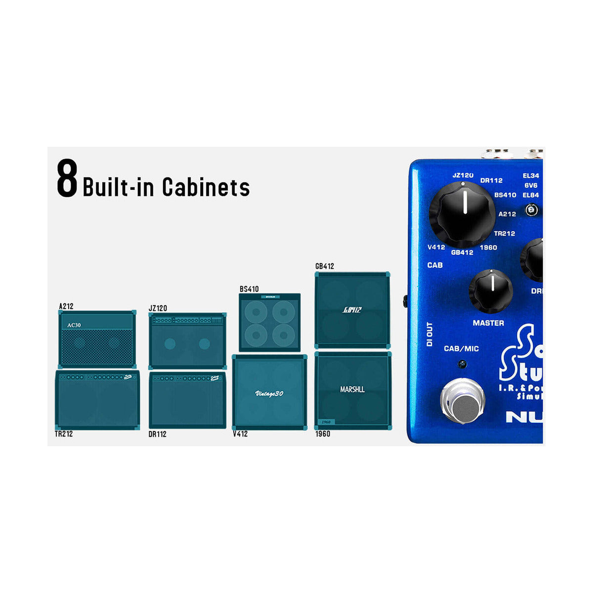 NUX NSS-5 Solid Studio IR & Amp Simulator Effects Pedal — official NUX photo 5