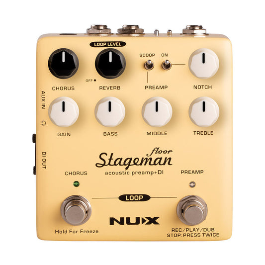 NUX Stageman Floor Acoustic Preamp & DI Pedal – Acoustic Guitar Processor — official NUX photo 1