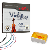 Alice A706 Violin String Set with Alice Violin Rosin Block by Alice