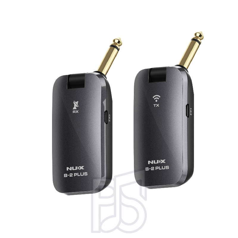 NUX B2 PLUS Wireless Guitar System – 2.4GHz Digital Low-Latency Plug-and-Play Wireless Kit