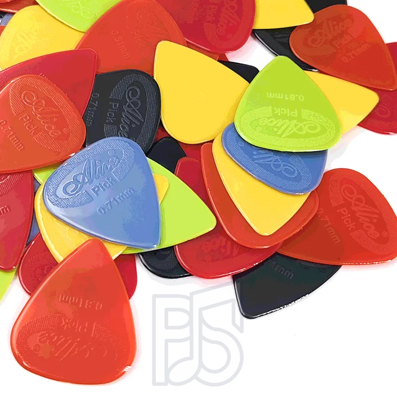Alice Guitar Plectrums Pack of 6 Assorted Colours and Various Thickness
