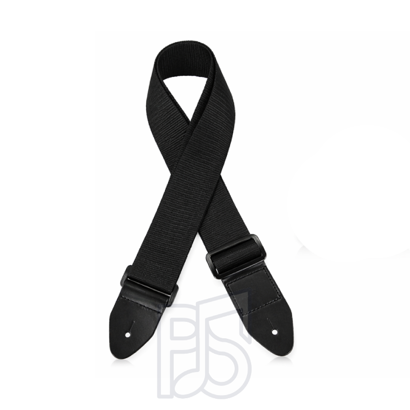 Alice A040-LB Adjustable Guitar Strap – 5cm Wide with Leather Ends & Pick Holder