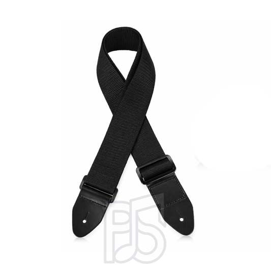 Alice A040-LB Adjustable Guitar Strap – 5cm Wide with Leather Ends & Pick Holder